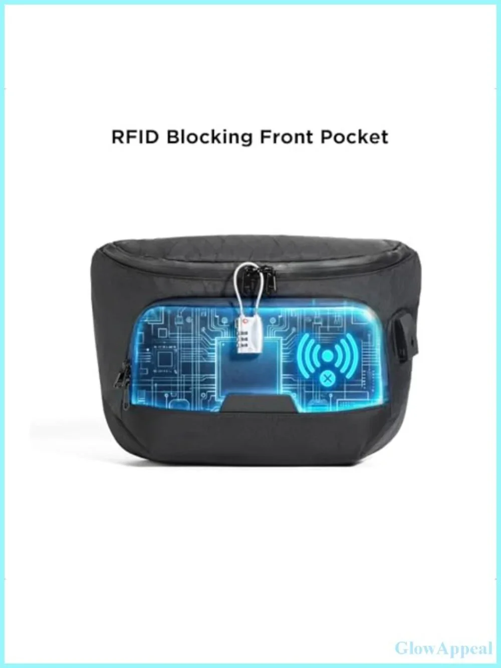 RFID-Blocking 8L Sling Bag Laptop Crossbody Water Resistant